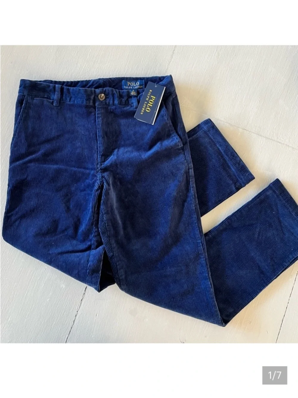 NWT Polo Ralph Lauren Boys Navy Preppy Corduroy Pants Size 14